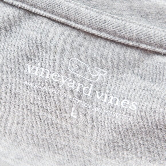 Vineyard Vines Short Sleeve Pocket Tee Foil Whale Heather Gray Size Large New - Picture 4 of 5